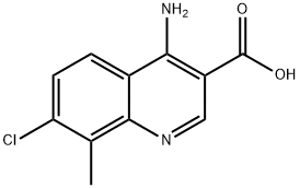 4-Amino-7-chloro-8-methylquinoline-3-carboxylic acid Struktur