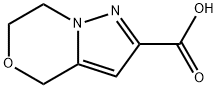 6,7-dihydro-4H-pyrazolo[5,1-c][1,4]oxazine-2-carboxylic acid Struktur