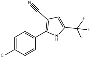 2-(4-Chlorophenyl)-5-(trifluoromethyl)-1H-pyrrole-3-carbonitrile Struktur