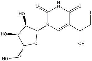 5-(1-Hydroxy-2-iodoethyl)uridine Struktur