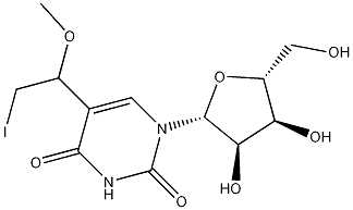 5-(1-Methoxy-2-iodoethyl)uridine Struktur