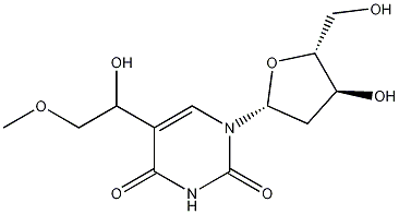 5-(1-Hydroxy-2-methoxyethyl)-2'-deoxyuridine Struktur