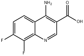 4-Amino-7,8-difluoroquinoline-3-carboxylic acid Struktur