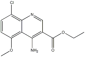 4-Amino-8-chloro-5-methoxyquinoline-3-carboxylic acid ethyl ester Struktur