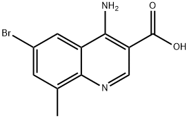 4-Amino-6-bromo-8-methylquinoline-3-carboxylic acid Struktur