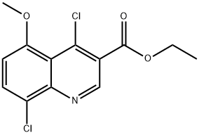 4,8-Dichloro-5-methoxyquinoline-3-carboxylic acid ethyl ester Struktur