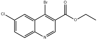 4-Bromo-6-chloroquinoline-3-carboxylic acid ethyl ester Struktur