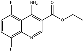 4-Amino-5,8-difluoroquinoline-3-carboxylic acid ethyl ester Struktur