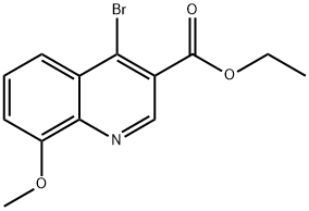 4-Bromo-8-methoxyquinoline-3-carboxylic acid ethyl ester Struktur