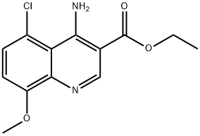 4-Amino-5-chloro-8-methoxyquinoline-3-carboxylic acid ethyl ester Struktur