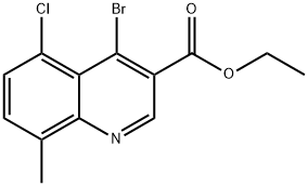 4-Bromo-5-chloro-8-methylquinoline-3-carboxylic acid ethyl ester Struktur