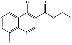 4-Bromo-8-fluoroquinoline-3-carboxylic acid ethyl ester Struktur