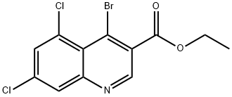 4-Bromo-5,7-dichloroquinoline-3-carboxylic acid ethyl ester Struktur