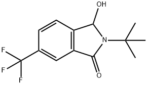 2-t-Butyl-3-hydroxy-6-trifluoromethylisoindolin-1-one Struktur