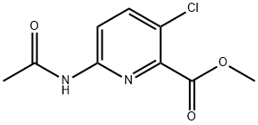 Methyl 6-acetamido-3-chloropyridine-2-carboxylate Struktur