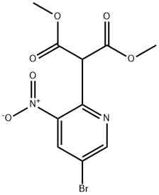 Dimethyl 2-(5-bromo-3-nitropyridin-2-yl)malonate Struktur