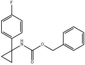 Benzyl 1-(4-fluorophenyl)cyclopropylcarbamate Struktur