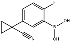 5-(1-Cyanocyclopropyl)-2-fluorophenylboronic acid Struktur