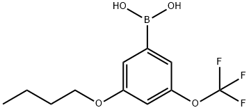 3-Butoxy-5-(trifluoromethoxy)phenylboronic acid Struktur