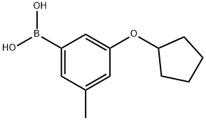 3-(Cyclopentyloxy)-5-methylphenylboronic acid Struktur