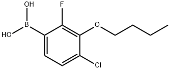 3-Butoxy-4-chloro-2-fluorophenylboronic acid Struktur