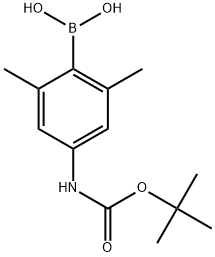 4-(tert-Butoxycarbonylamino)-2,6-dimethylphenylboronic acid Struktur