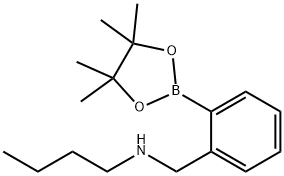 N-[2-(4,4,5,5-Tetramethyl-1,3,2-dioxaborolan-2-yl)benzyl]butan-1-amine Struktur