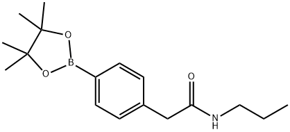 N-propyl-2-[4-(4,4,5,5-tetramethyl-1,3,2-dioxaborolan-2-yl)phenyl]acetamide Struktur