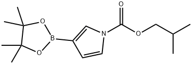 Isobutyl 3-(4,4,5,5-tetramethyl-1,3,2-dioxaborolan-2-yl)-1H-pyrrole-1-carboxylate Struktur