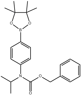 Benzyl isopropyl(4-(4,4,5,5-tetramethyl-1,3,2-dioxaborolan-2-yl)phenyl)carbamate Struktur