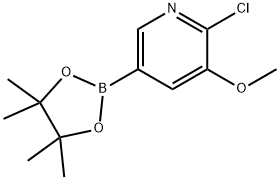 2-Chloro-3-methoxy-5-(4,4,5,5-tetramethyl-1,3,2-dioxaborolan-2-yl)pyridine Struktur