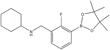 N-(2-Fluoro-3-(4,4,5,5-tetramethyl-1,3,2-dioxaborolan-2-yl)benzyl)cyclohexanamine Struktur