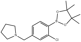 1-(3-Chloro-4-(4,4,5,5-tetramethyl-1,3,2-dioxaborolan-2-yl)benzyl)pyrrolidine Struktur