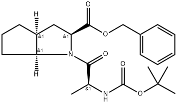 1-(2-tert-Butoxycarbonylamino-1-oxopropyl)octahydrocyclopenta[b]pyrrole-2-caroxylic Acid, Benzyl Ester Struktur