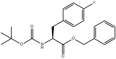 N-[tert-butyl-carbonyl]-4-iodo-L-phenylalanine phenylmethyl ester Struktur