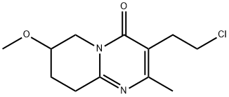 3-(2-Chloroethyl)-6,7,8,9-tetrahydro-7-methoxy-2-methyl-4H-pyrido[1,2-a]pyrimidin-4-one Struktur