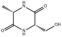 (3S,6S)-3-(hydroxymethyl)-6-methylpiperazine-2,5-dione Struktur