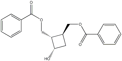 (1S,2S,3S)-2,3-Bis(benzoyloxymethyl)cyclobutanol Struktur