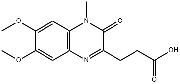 3,4-Dihydro-6,7-dimethoxy-4-methyl-3-oxo-2-quinoxalinepropanoic Acid Struktur