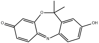 2-Hydroxy-11,11-dimethyldibenz[b,e][1,4]oxazepin-8(11H)-one Struktur