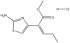 (Z)-2-Amino-alpha-propylidene-4-thiazoleacetic acid methyl ester hydrochloride Struktur