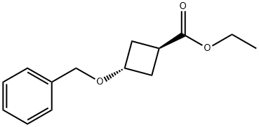 trans--ethyl 3-(benzyloxy)cyclobutanecarboxylate Struktur