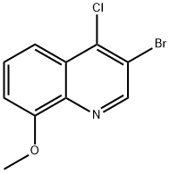 3-Bromo-4-chloro-8-methoxyquinoline Struktur