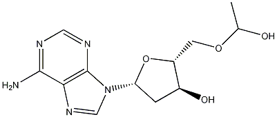 1-Hydroxyethyl-2'-deoxyadenosine Struktur