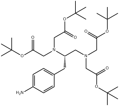 (S)-4-Aminobenzyl Ethylenediaminetetraacetic Acid Tetra(t-butyl) Ester Struktur