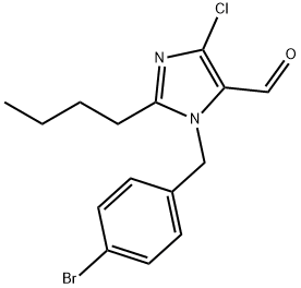 N-(4-Bromobenzyl)-2-butyl-4-chloro-1H-imidazole-5-carboxyaldehyde Struktur