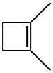 1,2-Dimethylcyclobutene Struktur