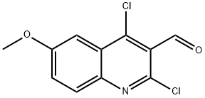 2,4-Dichloro-6-methoxy-3-quinolinecarboxaldehyde Struktur