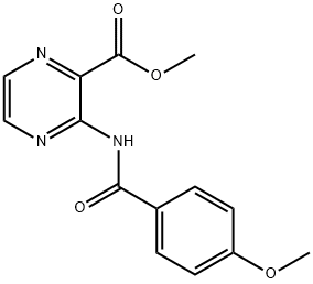 3-[(4-Methoxybenzoyl)amino]pyrazine-2-carboxylic acid methyl ester Struktur