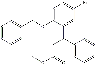 Benzenepropanoic acid, 5-bromo-.beta.-phenyl-2-(phenylmethoxy)-, methyl ester Struktur